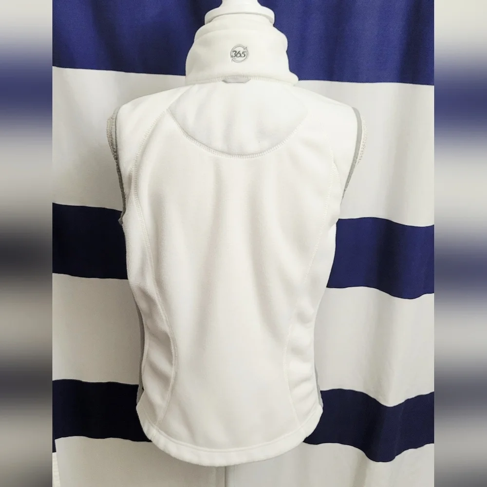 Eddie Bauer Women's White and Gray Windcutter Fleece Vest | Size Medium - Picture 3 of 6